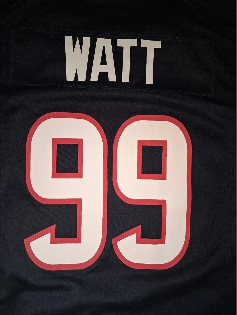 Nike JJ Watt 99 Texans NFL Jersey Large Blue On Field